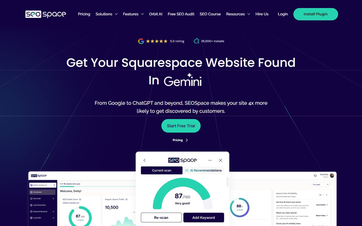 SEOSpace website home page